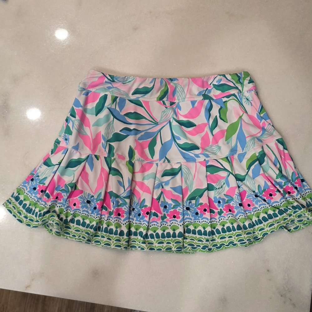 Lilly Pulitzer Pink and Green Mini Skirt